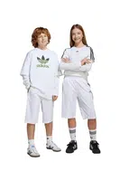Dětské kraťasy adidas Originals bílá barva, nastavitelný pas, HZ3586
