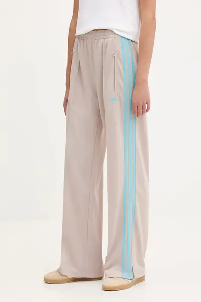 Tepláky adidas Originals Firebird dámské, béžová barva, s aplikací, JY2691