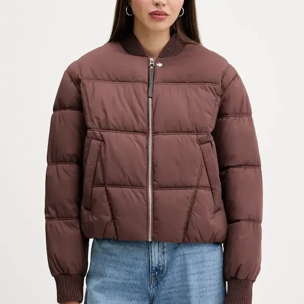 Bunda HUGO Federella-1 hnědá barva, přechodná, 50540265