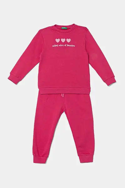 Dětská bavlněná tepláková souprava United Colors of Benetton