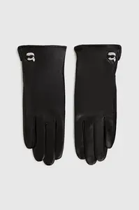 Kožené rukavice Karl Lagerfeld IKON