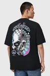 Bavlněné tričko AllSaints REINCARNATE pánské, černá barva, s potiskem, M020PD