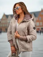 Resti Women's Quilted Jacket with Hood and Cuffs on Sleeves Raven Peak
