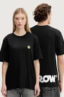 Bavlněné tričko Barrow černá barva, s potiskem, F5BWUATH059