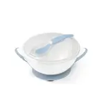 Babyono Uzaviratelná miska s přísavkou a lžičkou - bílá, modrá,