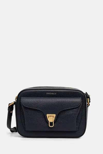 Kožená kabelka Coccinelle béžová barva, E1 MF6 15 02 01