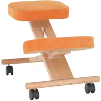 TEMPO KONDELA Ergonomická klekačka FLONET oranžová/ buk