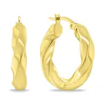 Brilio Silver Stříbrné broušené kruhy EA1148Y