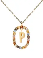 PDPAOLA Krásný pozlacený náhrdelník písmeno "P" LETTERS CO01-275-U (řetízek, přívěsek)