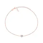 Brilio Silver Minimalistický bronzový náramek Srdce BRC30R