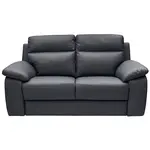 Celina Home DVOUMÍSTNÁ POHOVKA, tmavě modrá, pravá kůže