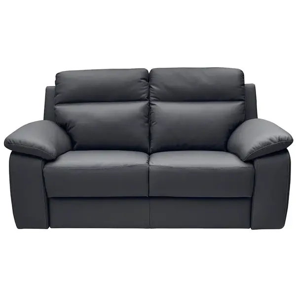 Celina Home DVOUMÍSTNÁ POHOVKA, tmavě modrá, pravá kůže