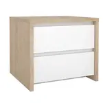 Boxxx NOČNÍ STOLEK, barvy dubu, vysoce lesklá bílá, 52/45/48 cm