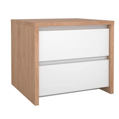 Boxxx NOČNÍ STOLEK, bílá, barvy dubu, 52/45/48 cm