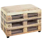 TRUHLOVÁ LAVICE, textil, kompozitní dřevo, 58/42/39 cm