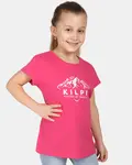 Dívčí bavlněné tričko kilpi albion-jg růžová 146