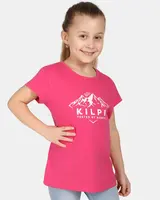 Dívčí bavlněné tričko kilpi albion-jg růžová 146