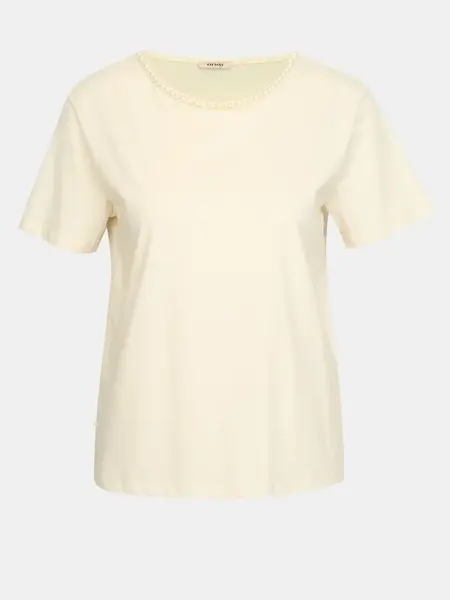 Krémové dámske tričko s aplikáciou ORSAY
