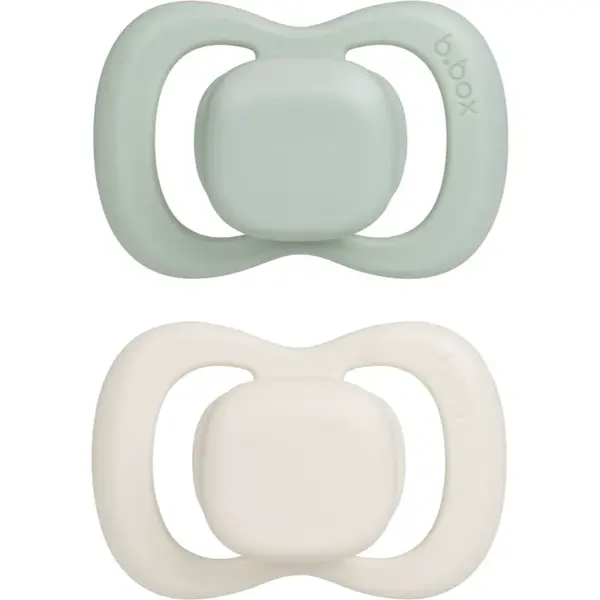 B.Box Silicone 0-6m dudlík Sage/Vanilla 2 ks