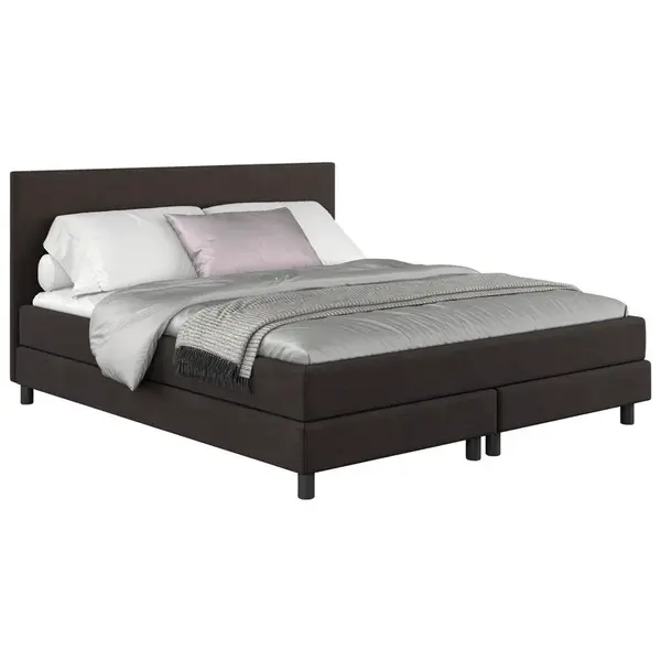 MID.YOU AMERICKÁ POSTEL, 180/200 cm, tmavě hnědá