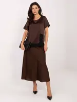 Hnědá halenka s krajkou