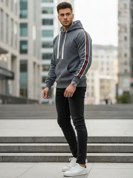 Štýlová pánska mikina s kapucňou