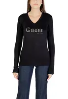 Guess černý svetr s výstřihem do V