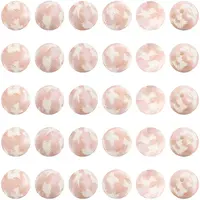 30Pcs Printed Round Silicone Focal Beads