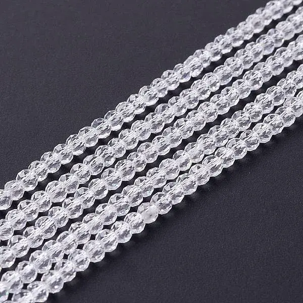 Transparent Glass Beads Strands