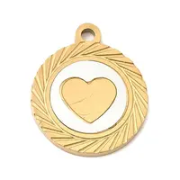 Natural White Shell Flat Round Charms