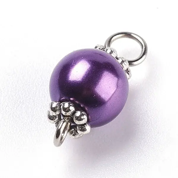 Pearlized Glass Pearl Links connectors