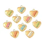 304 Stainless Steel Micro Pave Cubic Zirconia Pendants