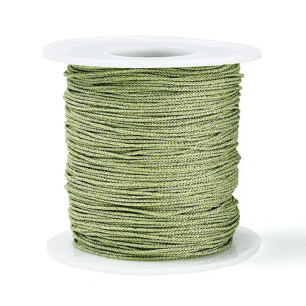 100M Segment Dyed Round Polyester Metallic Braided Cords