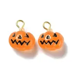 Halloween Pumpkin Opaque Resin Charms