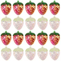 30Pcs 2 Colors Electroplate Opaque Acrylic Pendants