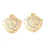 Brass Micro Pave Cubic Zirconia Pendants