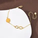 Sports Brass Micro Pave Cubic Zirconia Infinity Link Bracelets