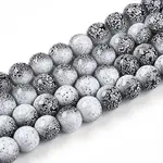 Transparent Baking Painted Glass Beads Strands