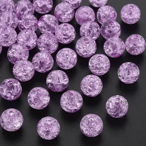 Transparent Crackle Acrylic Beads