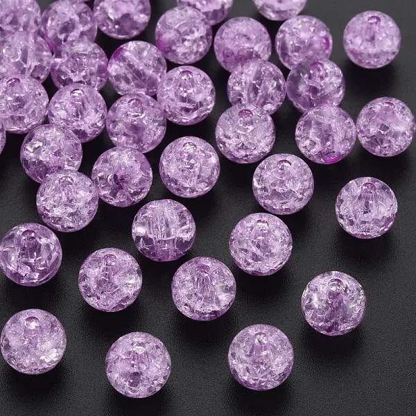 Transparent Crackle Acrylic Beads