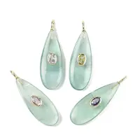 Natural Green Fluorite Pendants