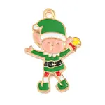 Christmas Theme Alloy Enamel Pendants