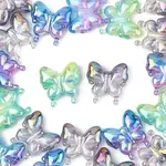 20Pcs UV Plating Rainbow Iridescent Acrylic Beads