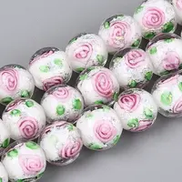 Handmade Foil Glass Beads Strands