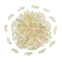 100Pcs Baking Painted Transparent Glass Pendants