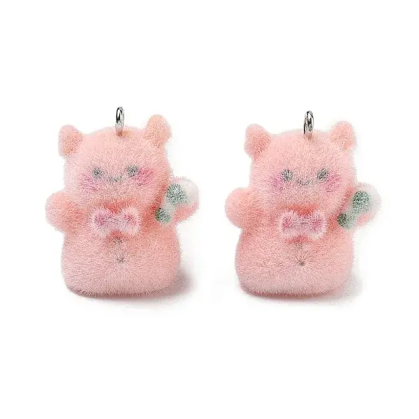 Flocking Opaque Resin Pendants