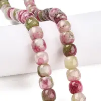 Dyed Natural White Jade Beads Strands
