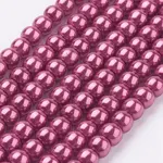 Eco-Friendly Dyed Glass Pearl Round Beads Strands