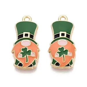 Saint Patrick's Day Alloy Enamel Pendants