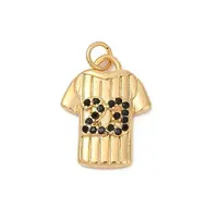 304 Stainless Steel Micro Pave Cubic Zirconia Pendants